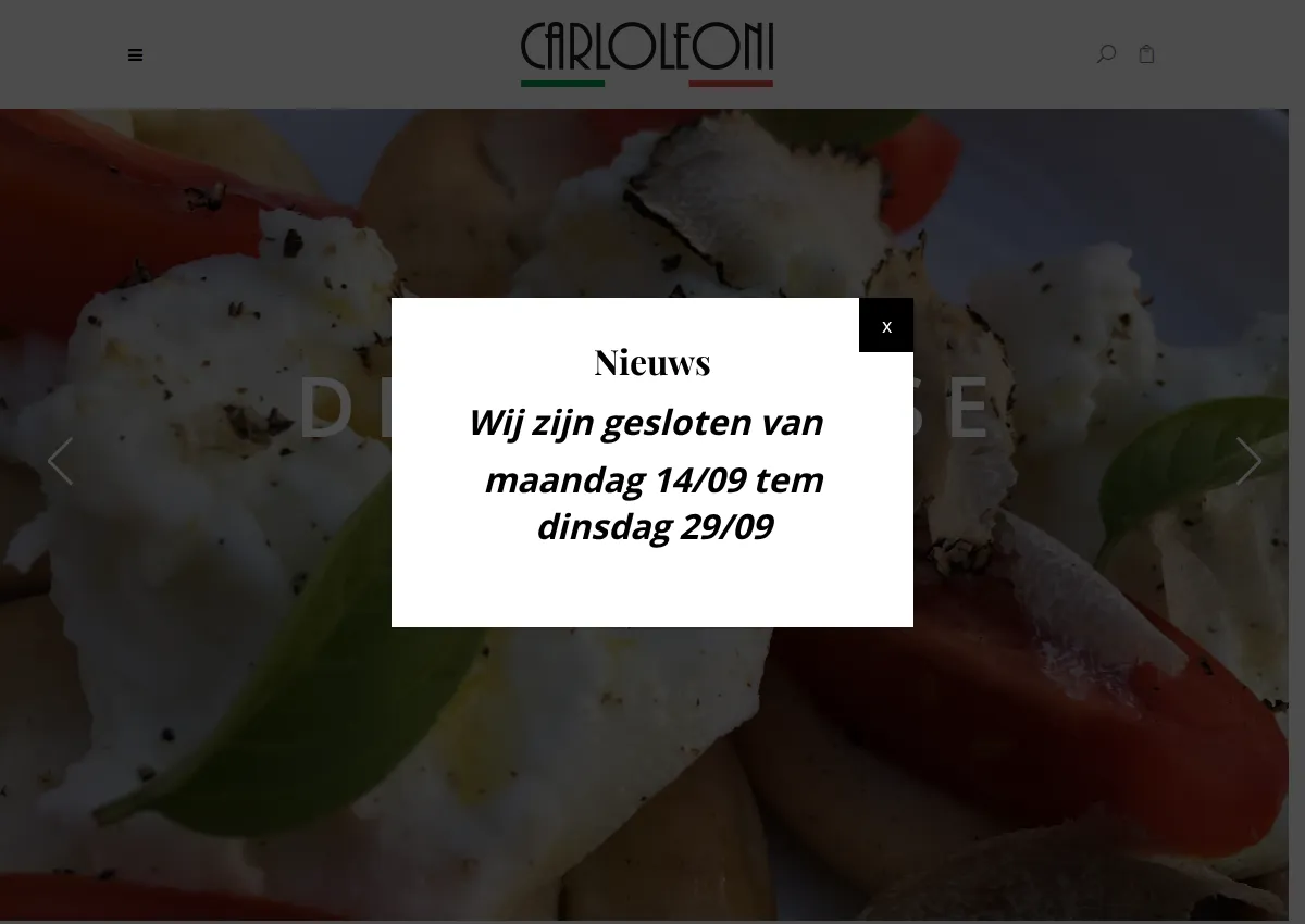 Store homepage