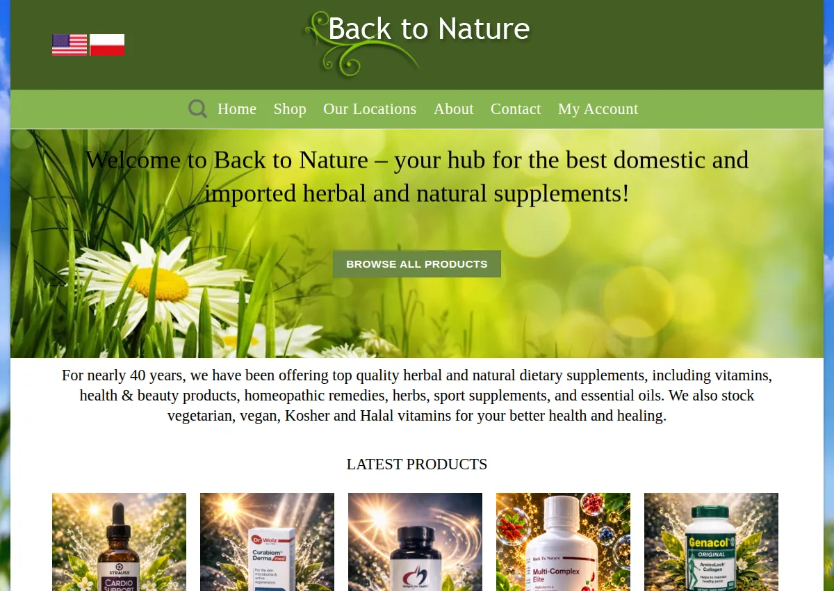 Store homepage