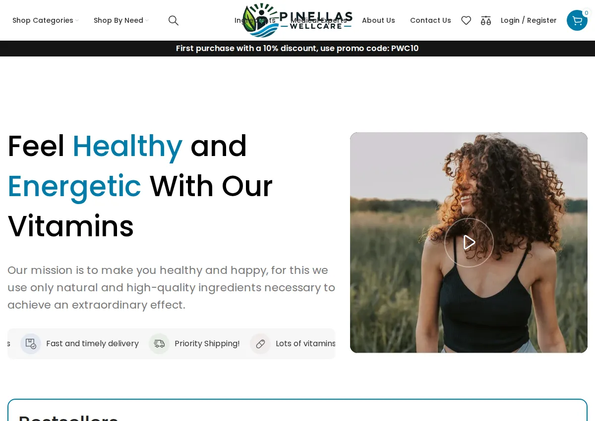 Store homepage