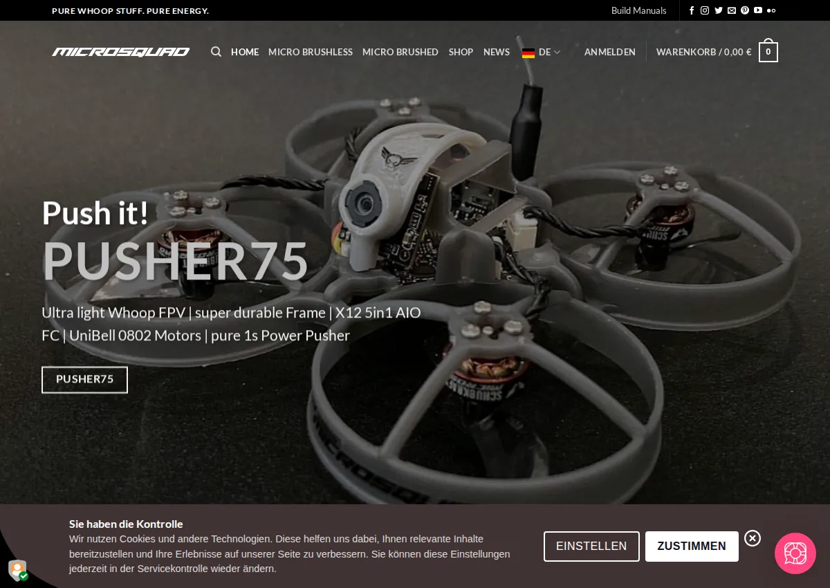 Store homepage