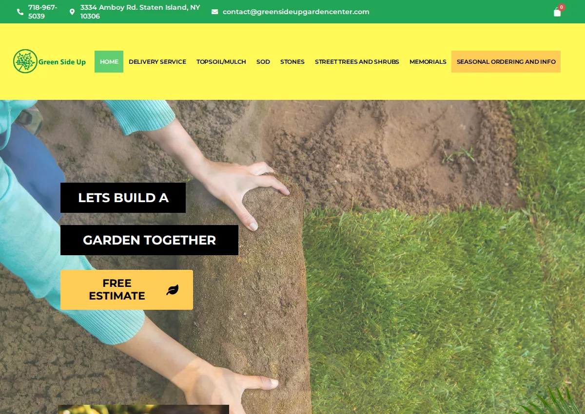 Store homepage