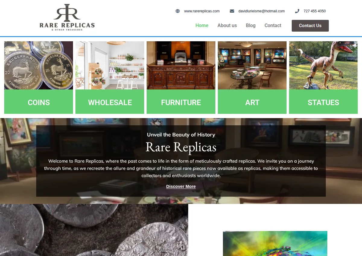 Store homepage