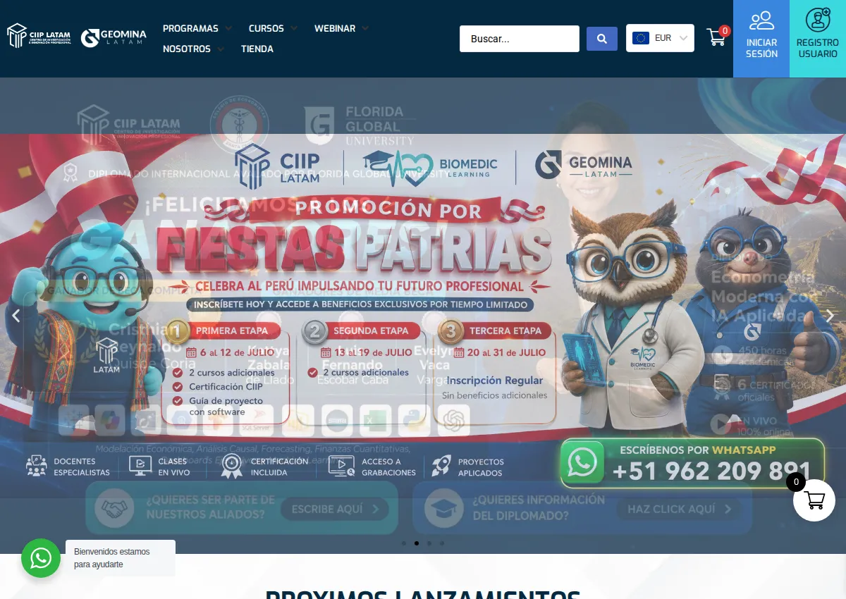 Store homepage