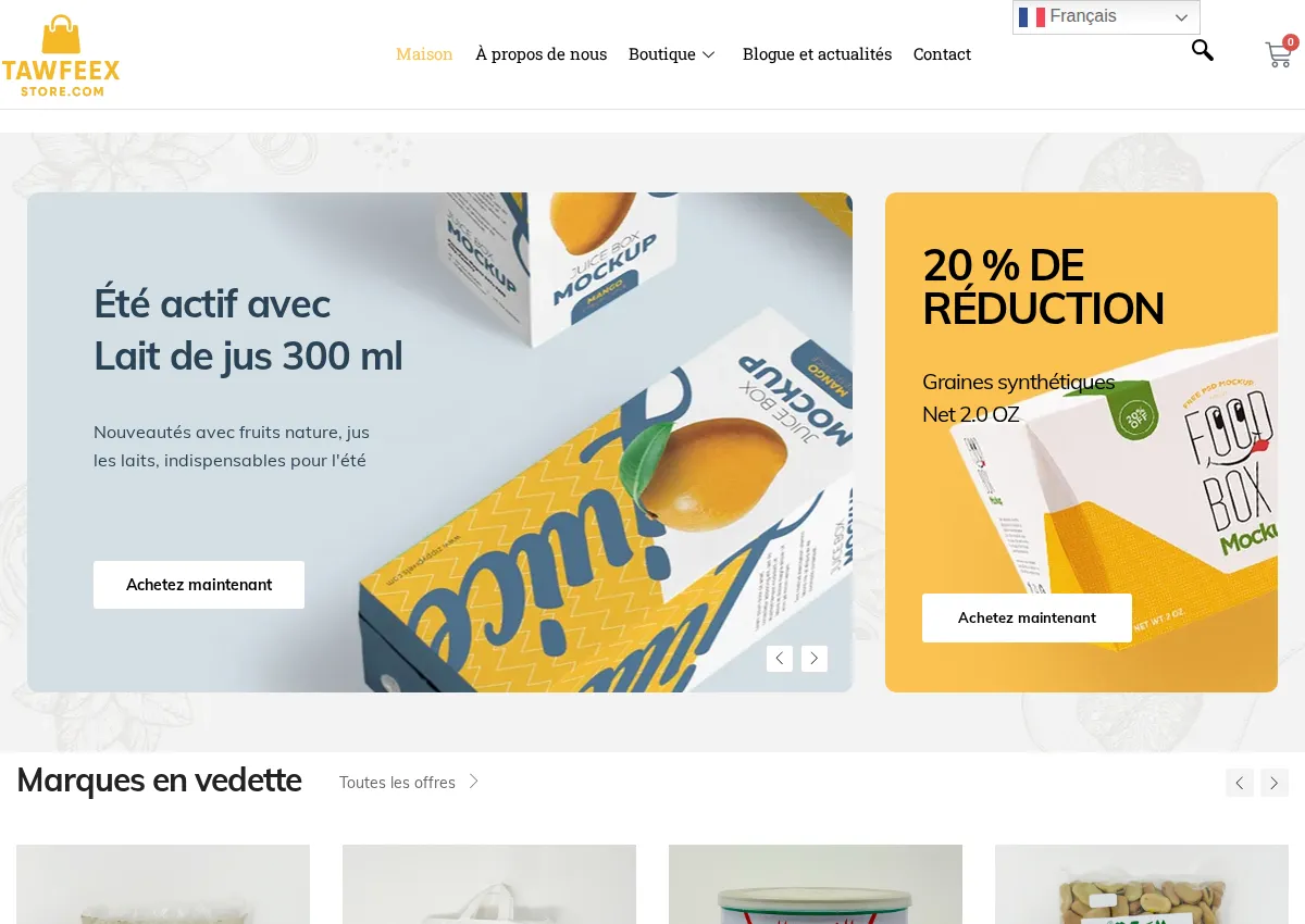 Store homepage