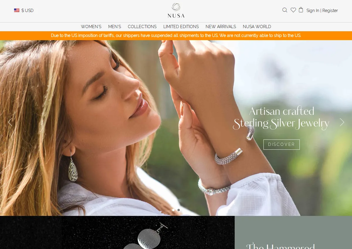 Store homepage