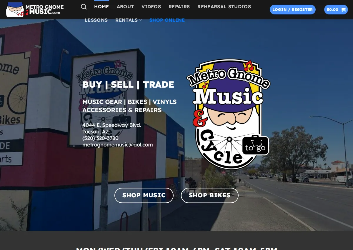Store homepage