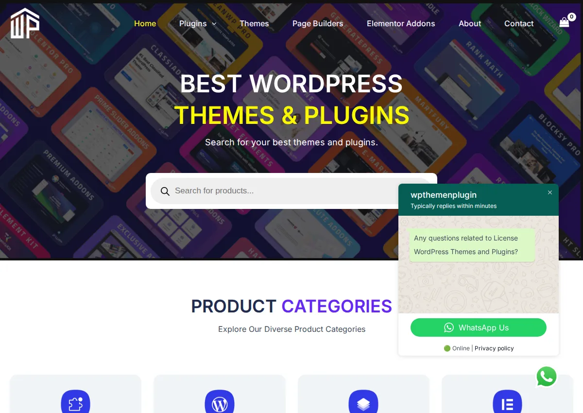 Store homepage
