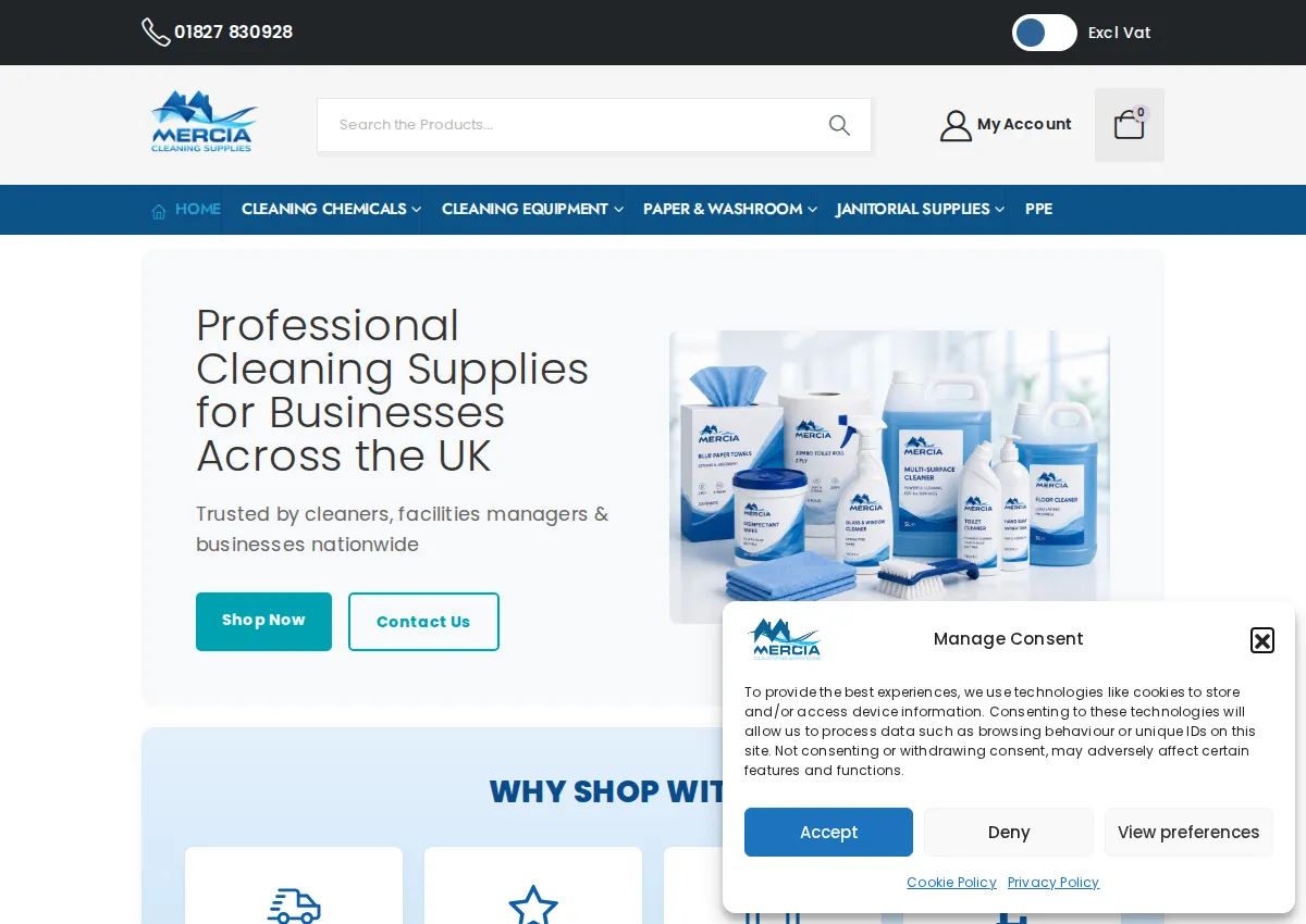 Store homepage