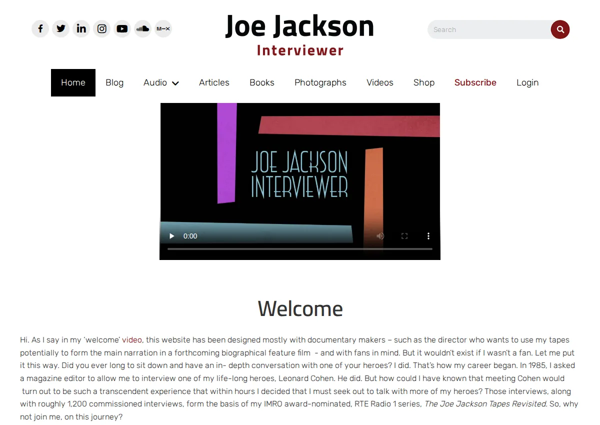 Store homepage