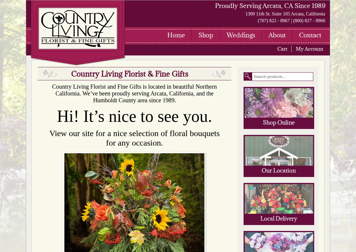 Store homepage