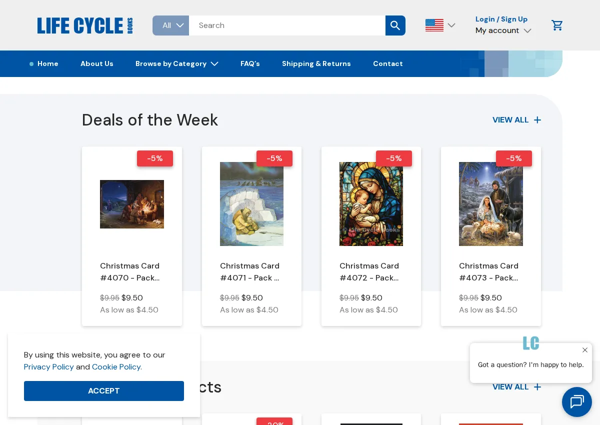 Store homepage