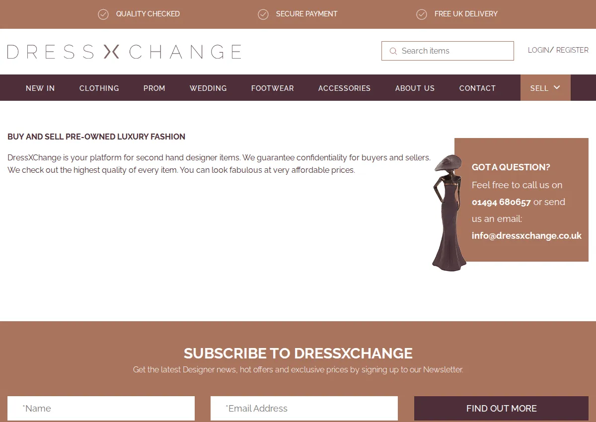 Store homepage