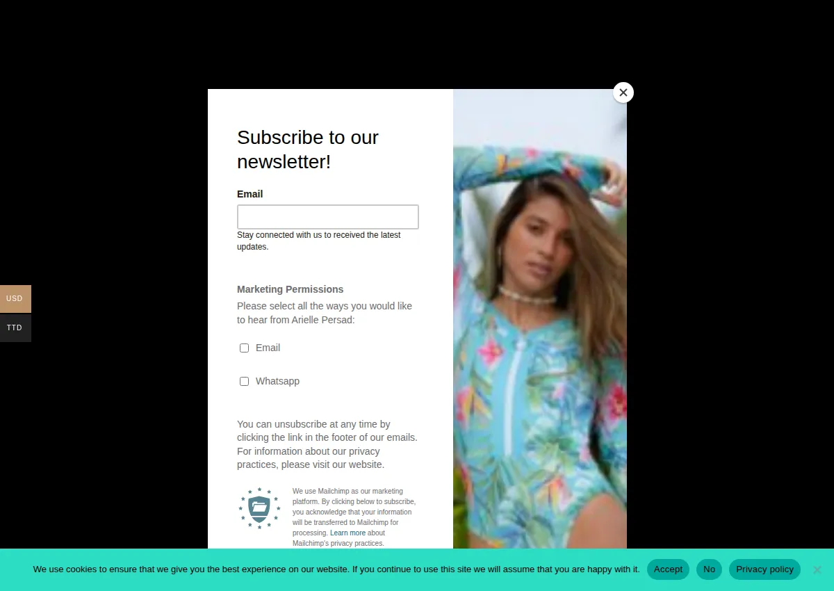 Store homepage