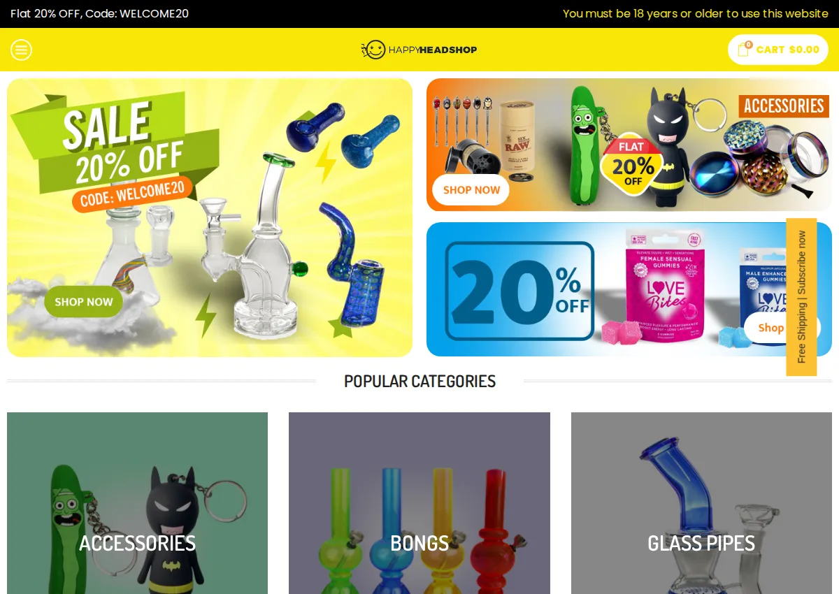 Store homepage
