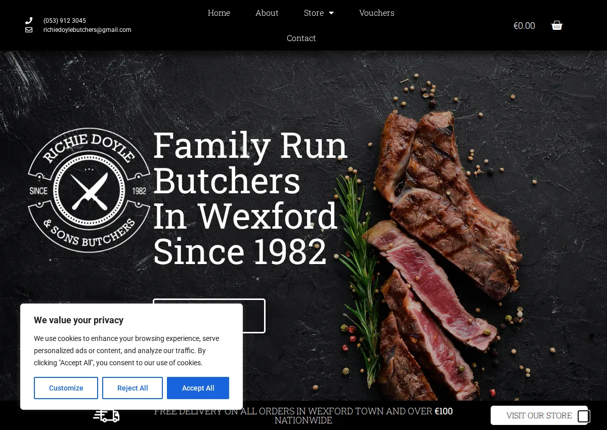 Store homepage