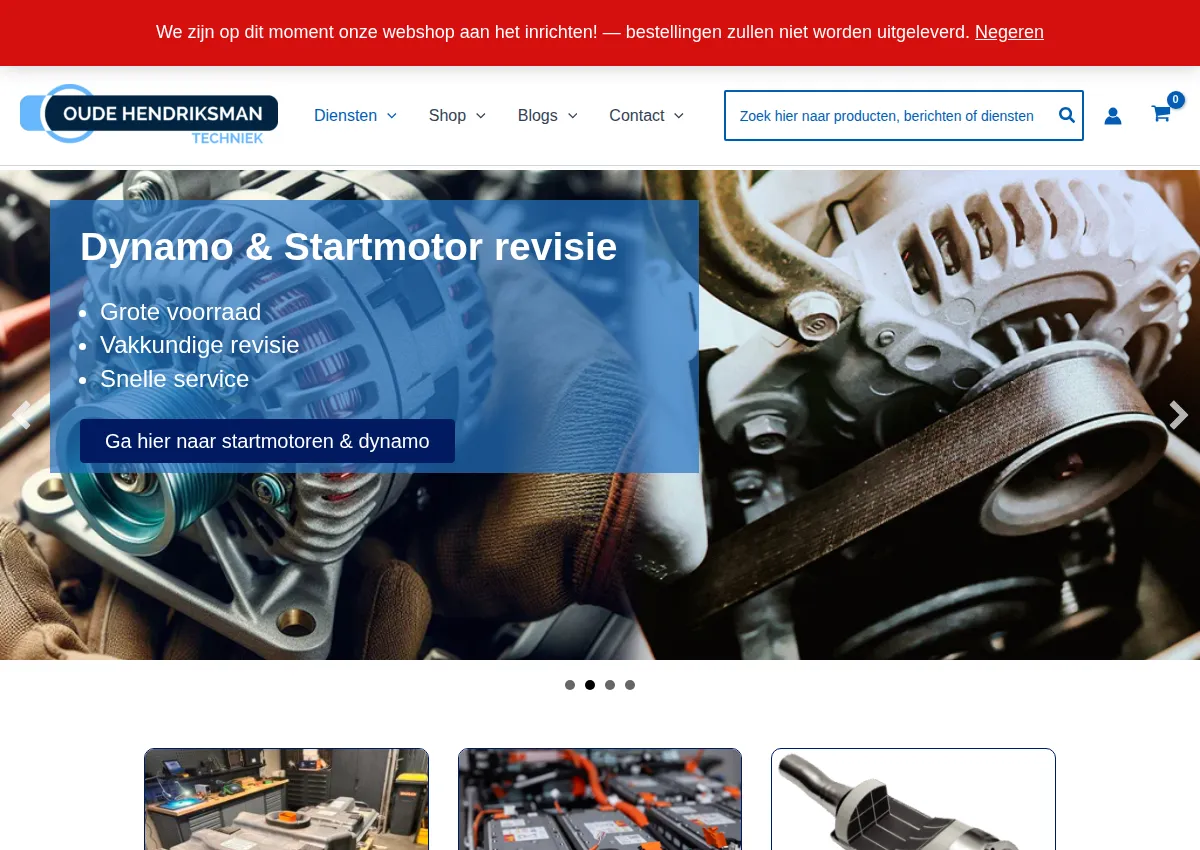 Store homepage