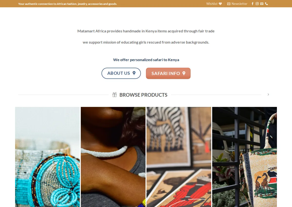 Store homepage