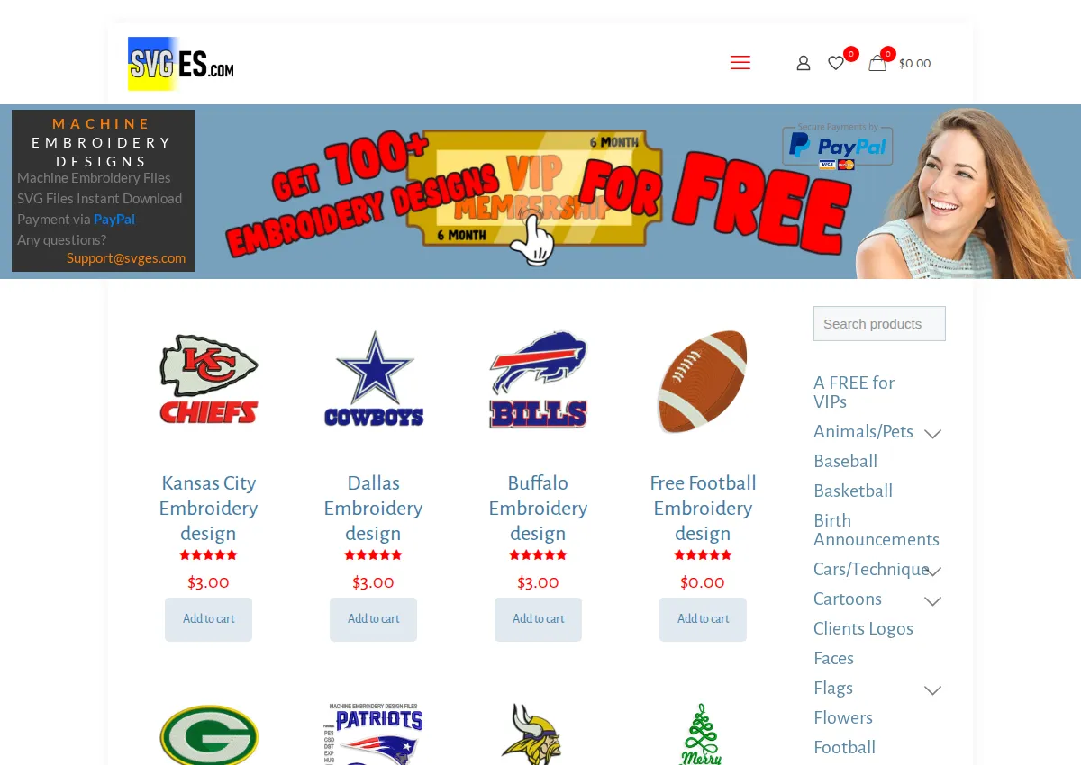 Store homepage