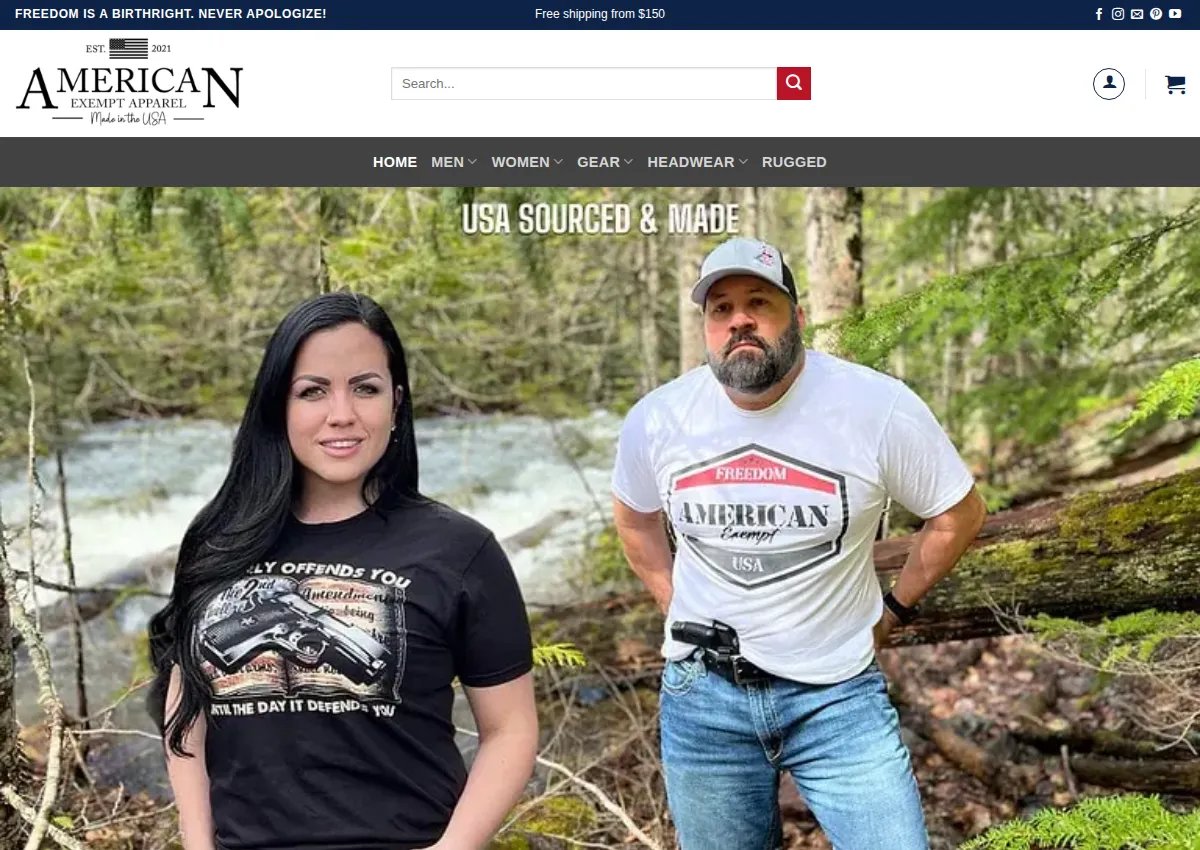 Store homepage