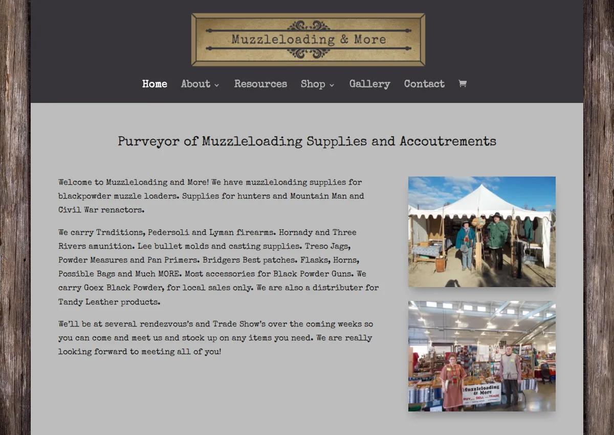 Store homepage