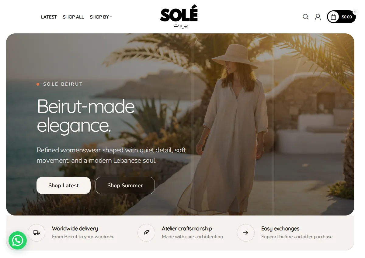 Store homepage