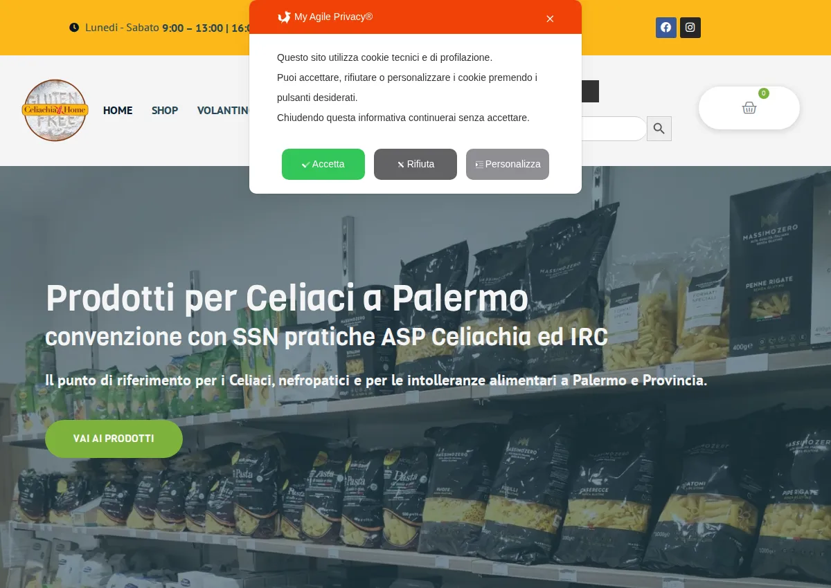 Store homepage