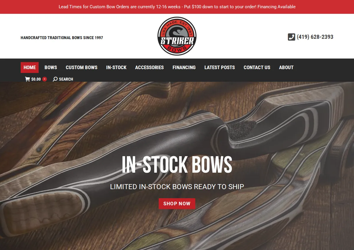 Store homepage