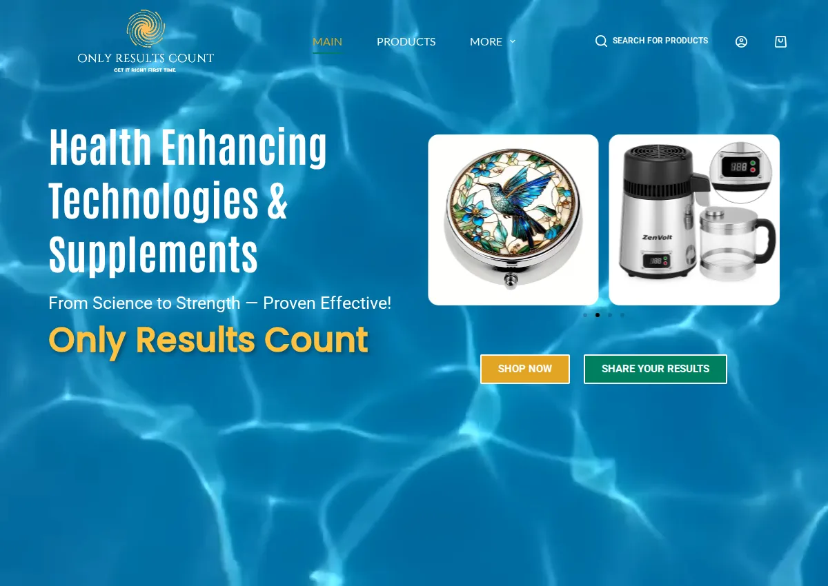 Store homepage