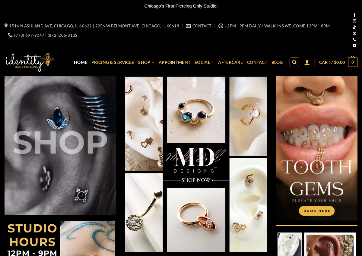 Store homepage