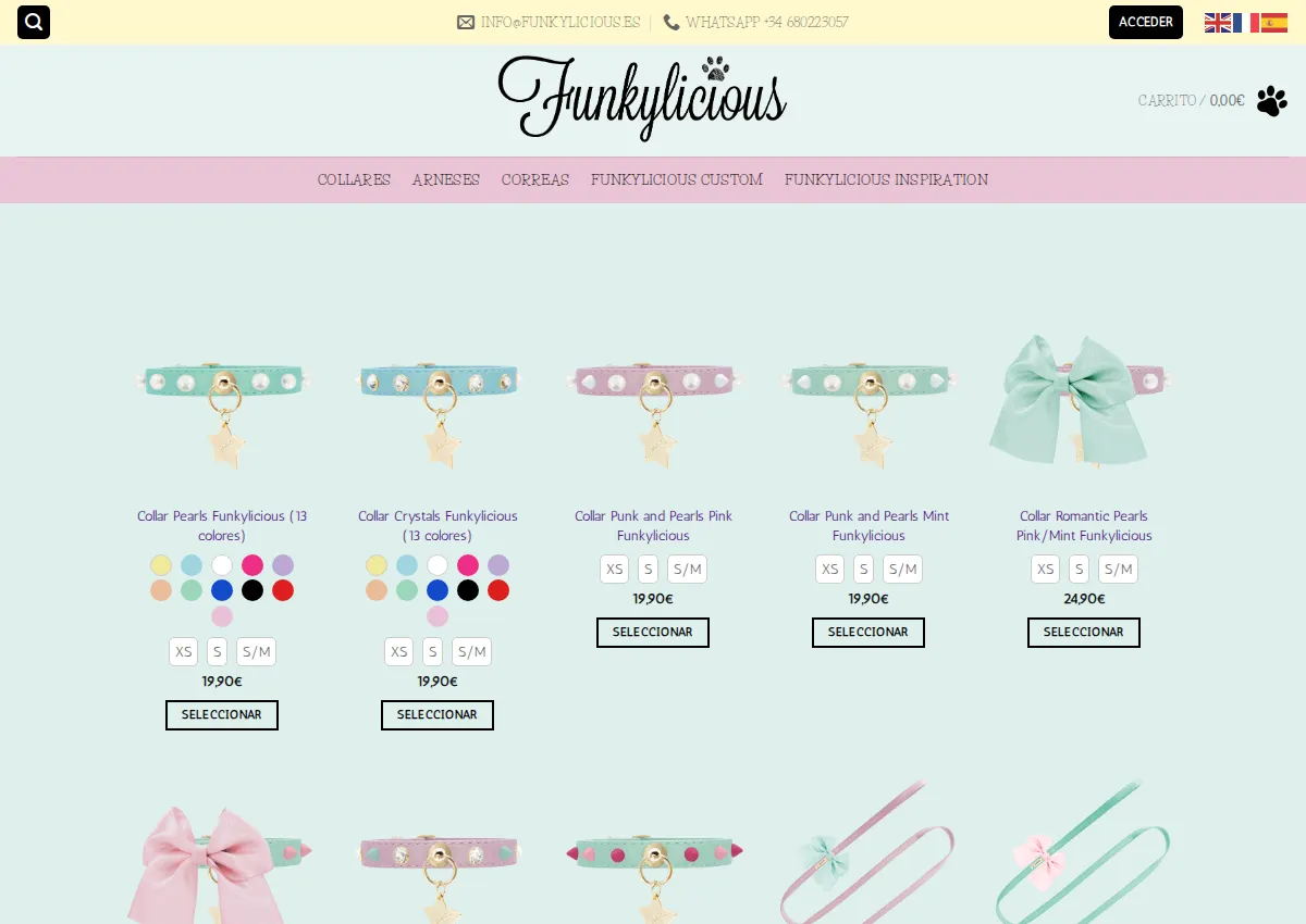 Store homepage