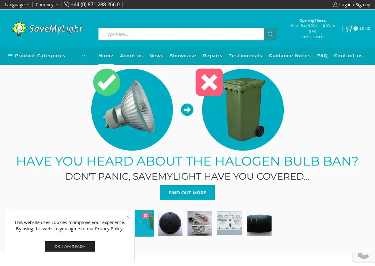 Store homepage