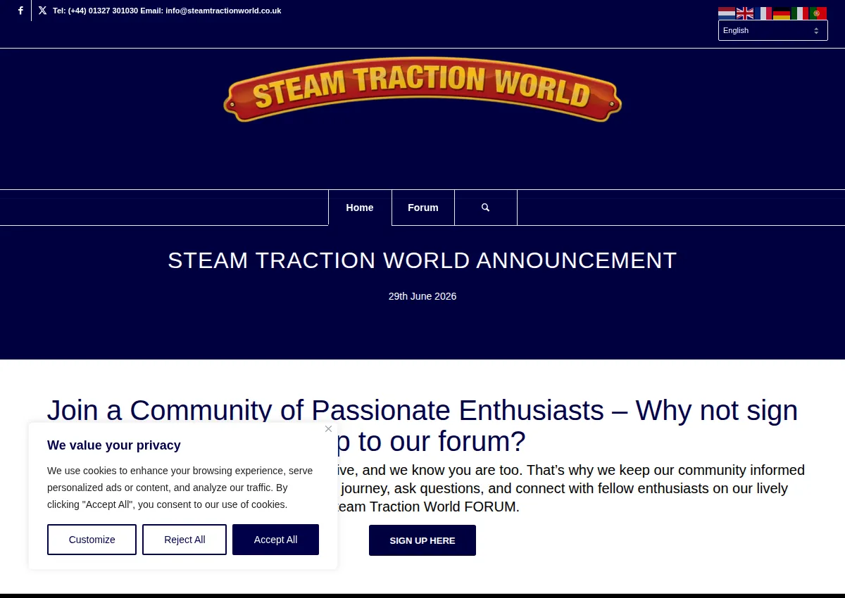 Store homepage