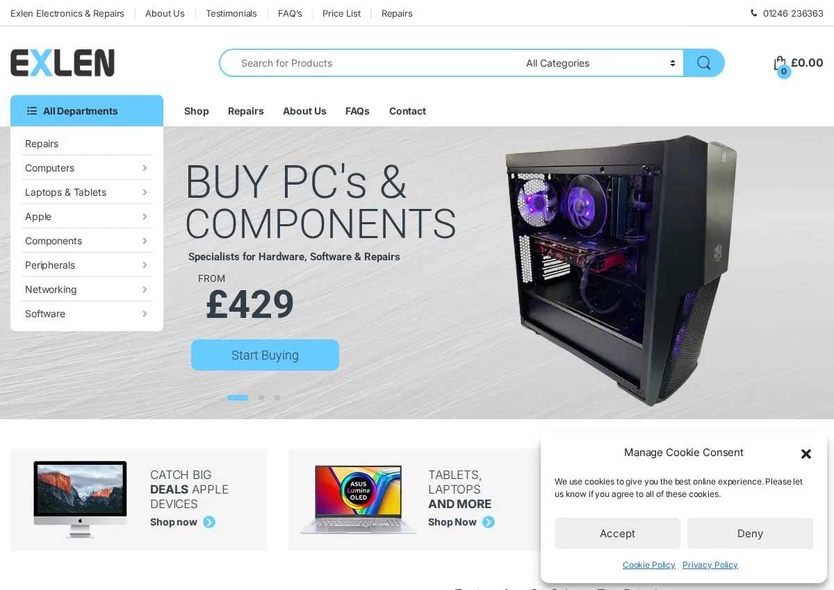 Store homepage