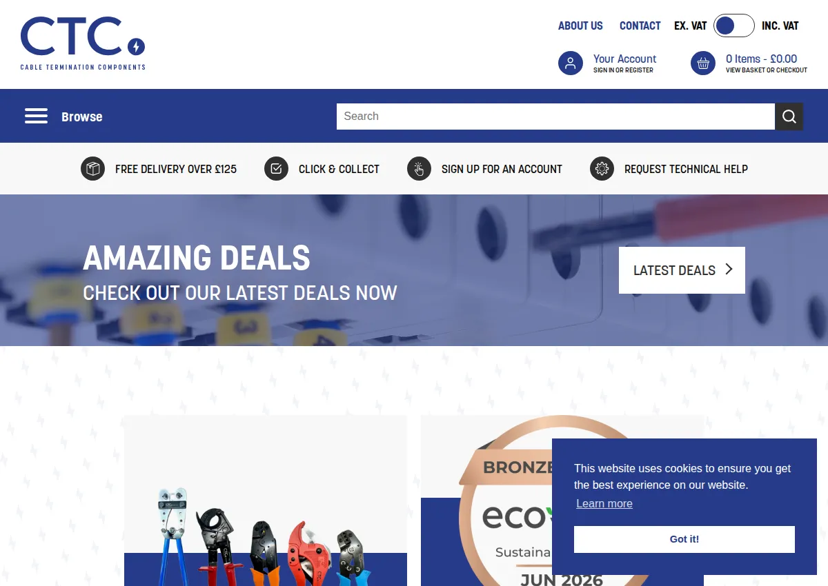 Store homepage