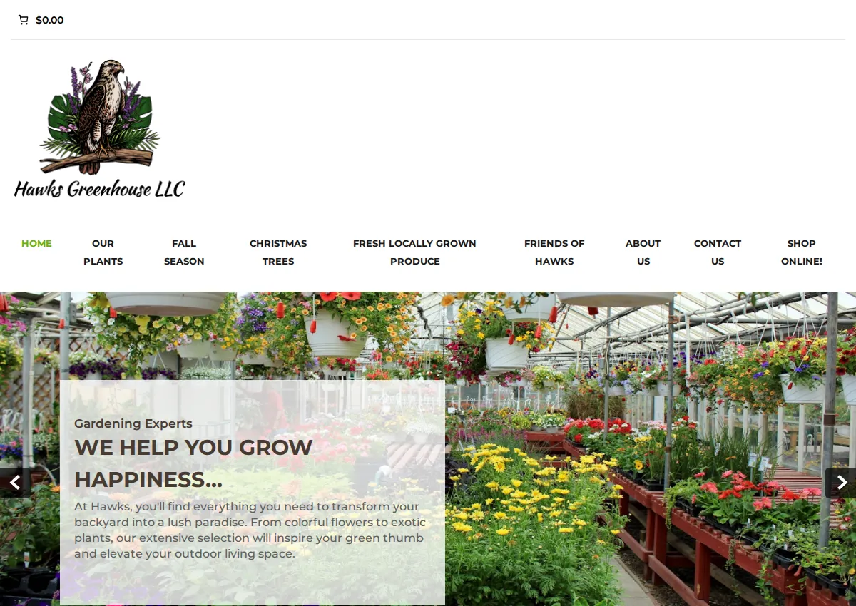 Store homepage