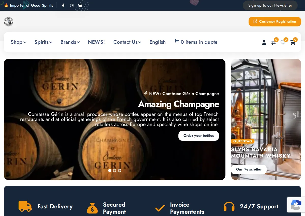 Store homepage