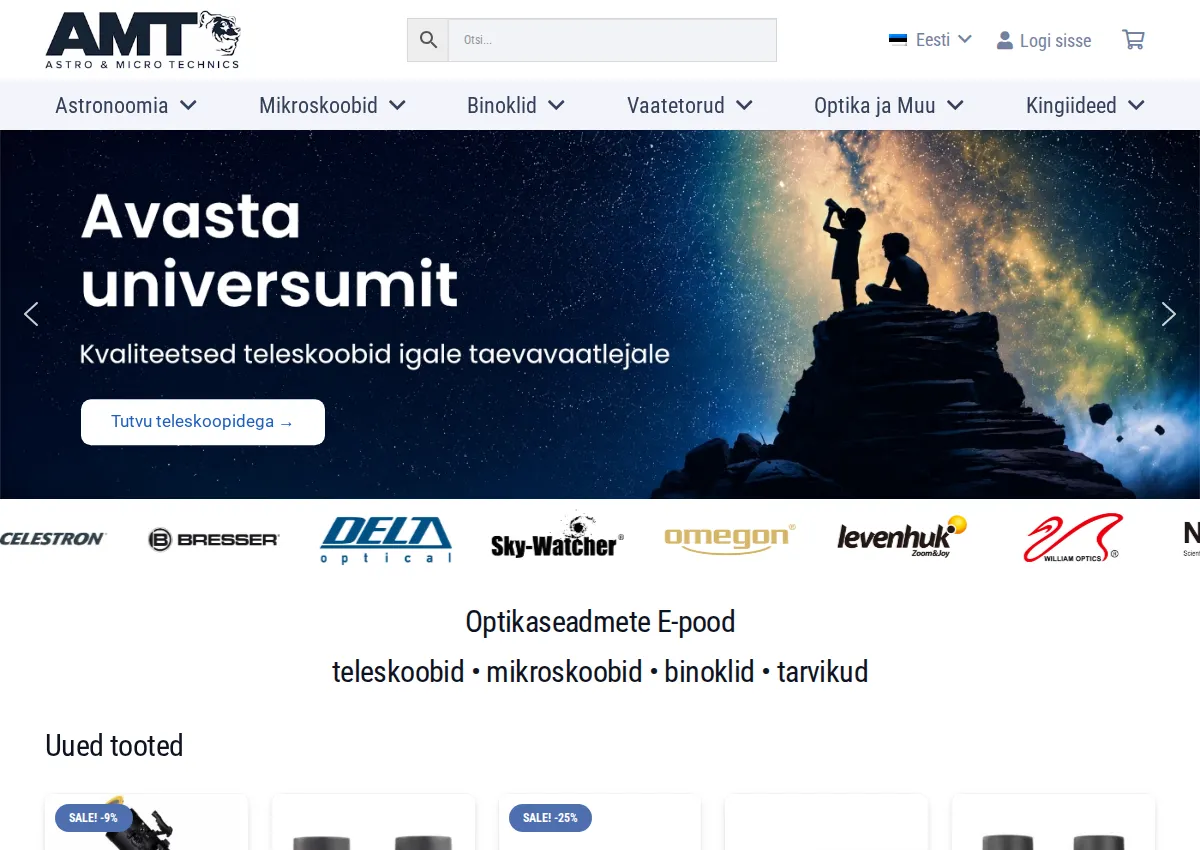 Store homepage