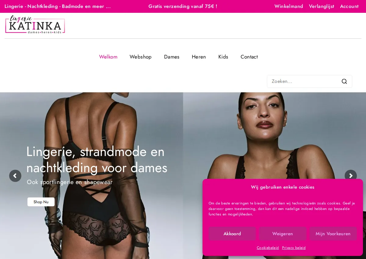 Store homepage