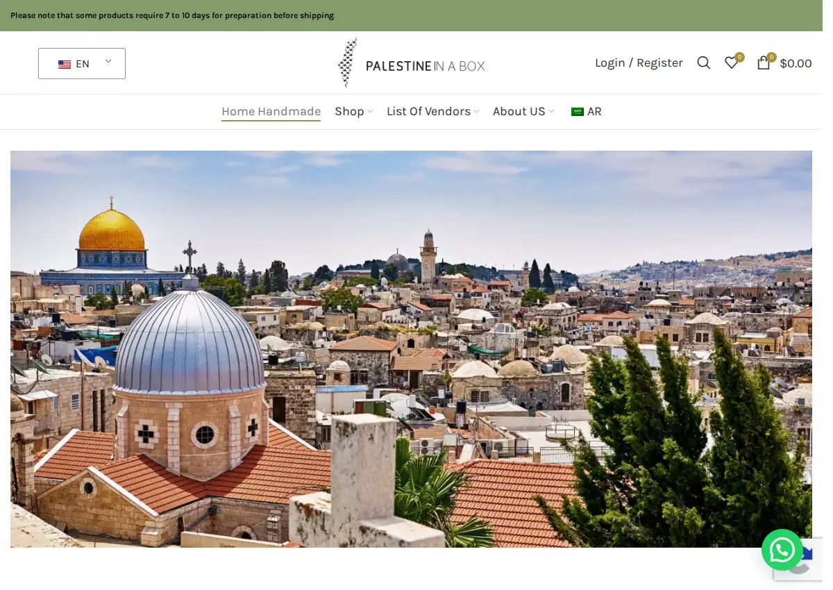 Store homepage