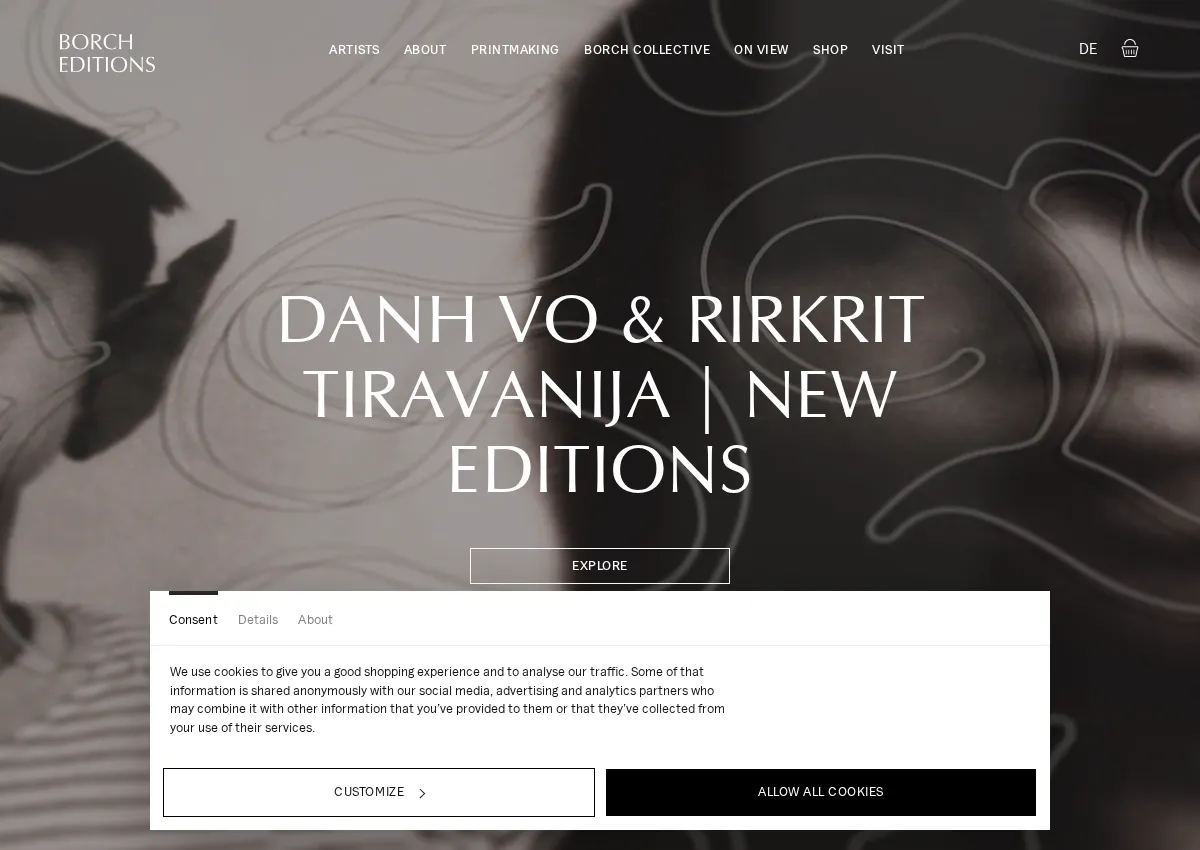 Store homepage