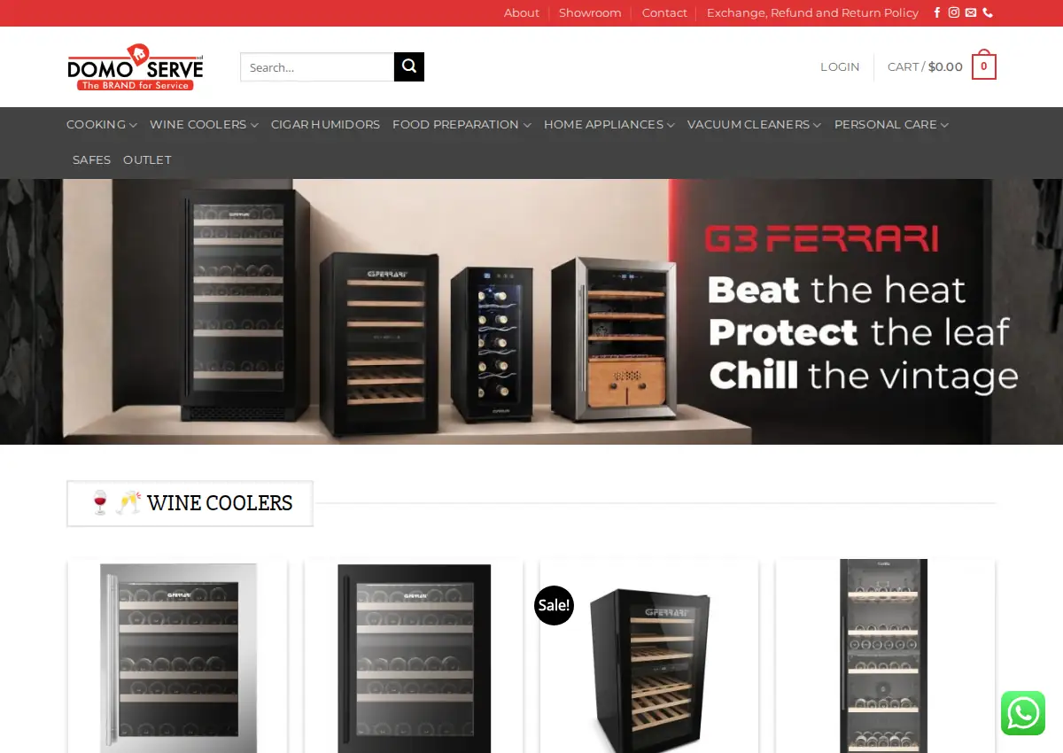 Store homepage
