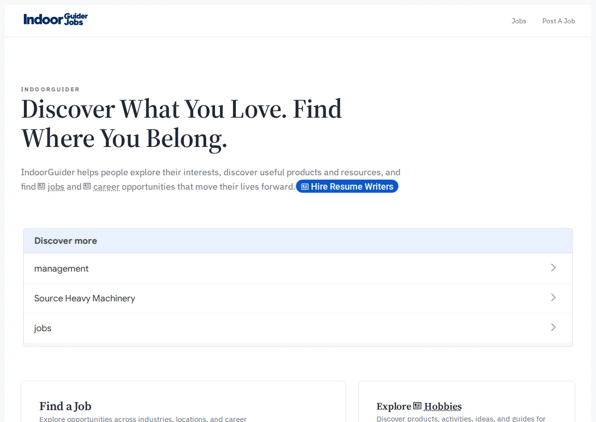 Store homepage