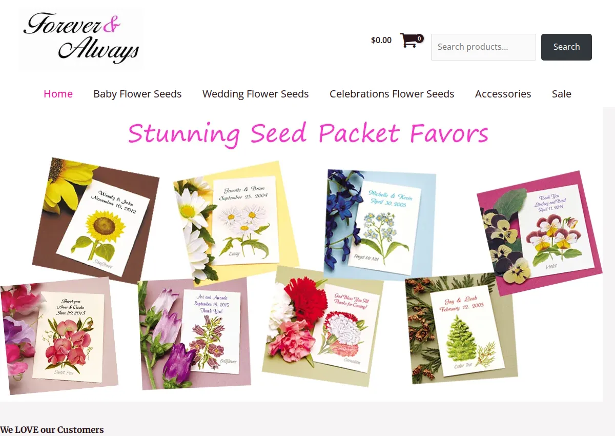 Store homepage