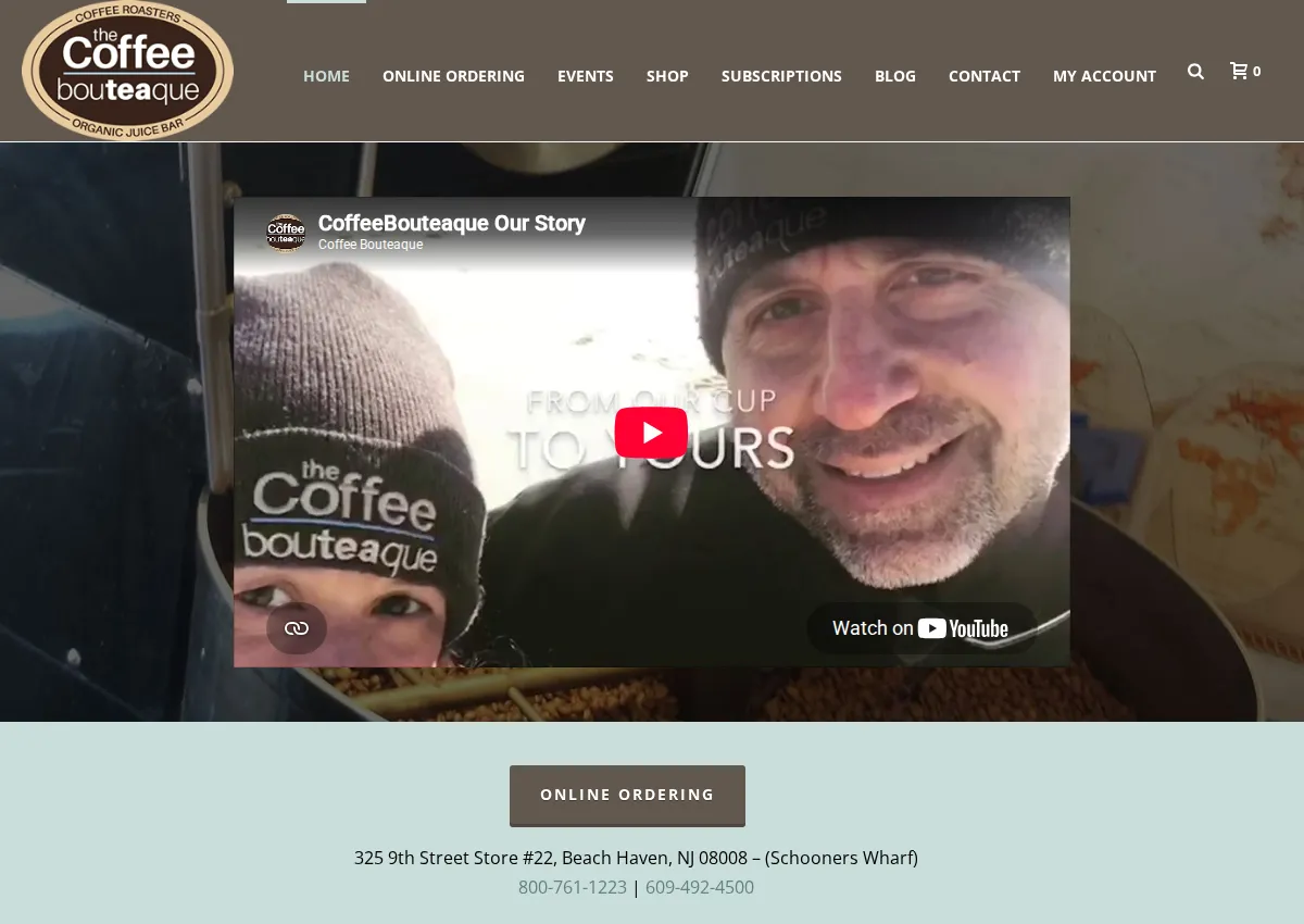 Store homepage