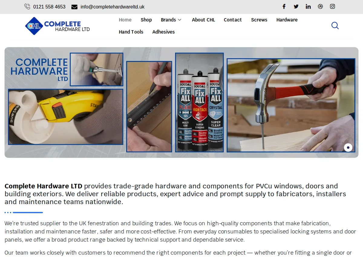Store homepage