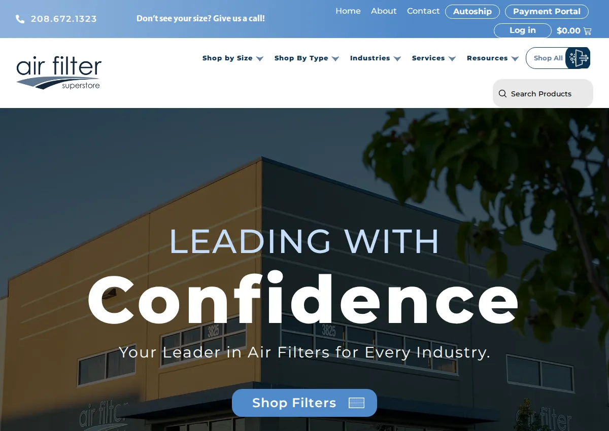 Store homepage