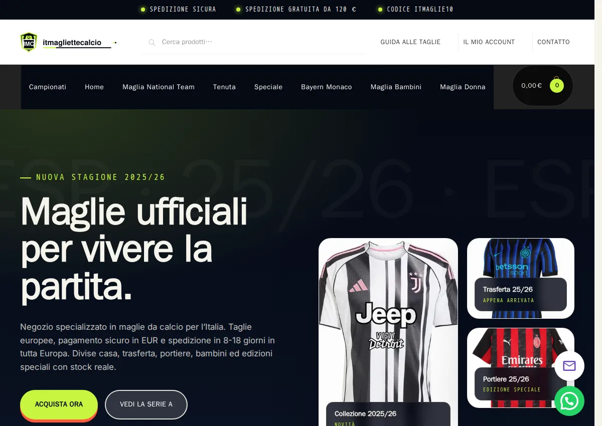 Store homepage