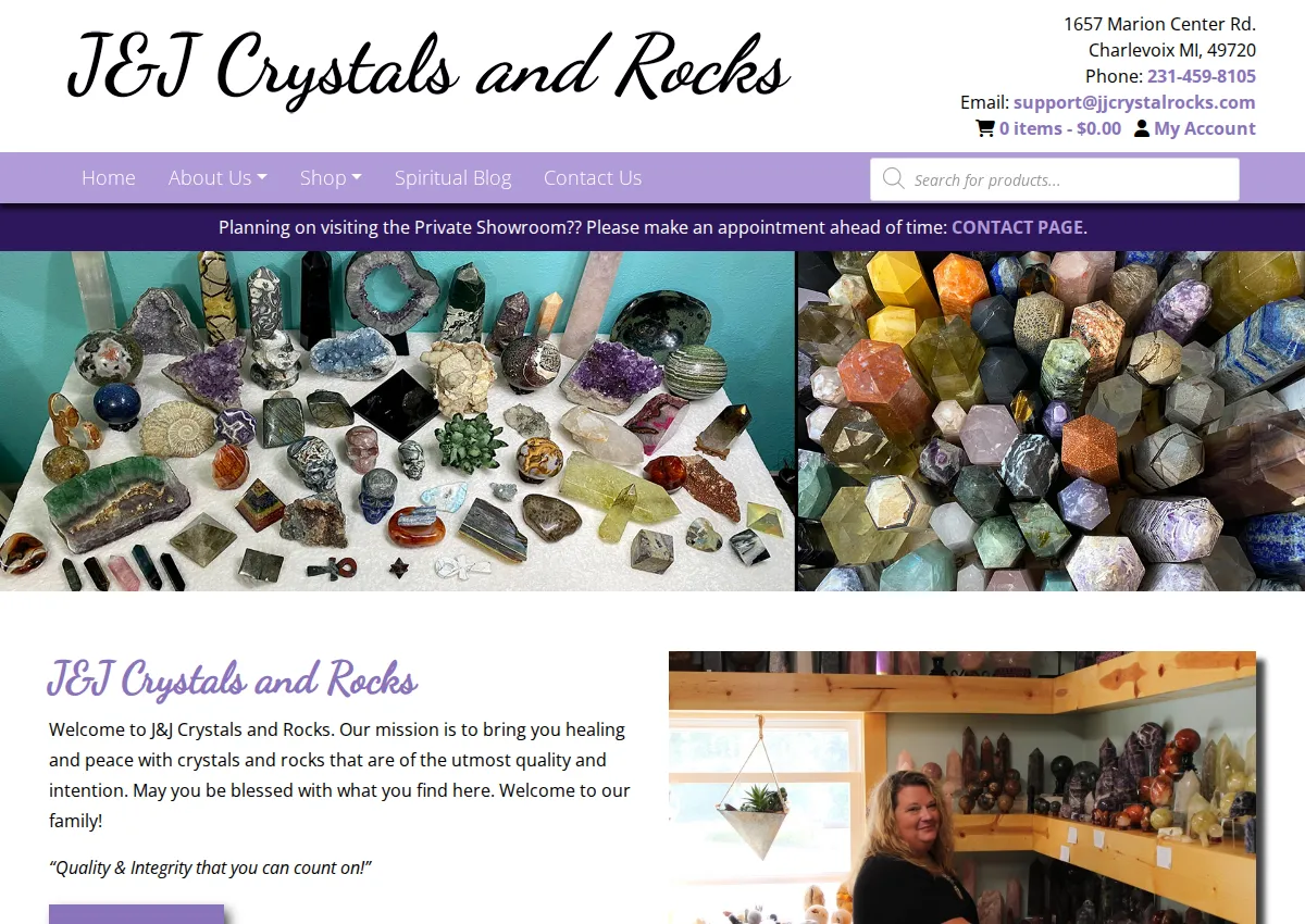 Store homepage
