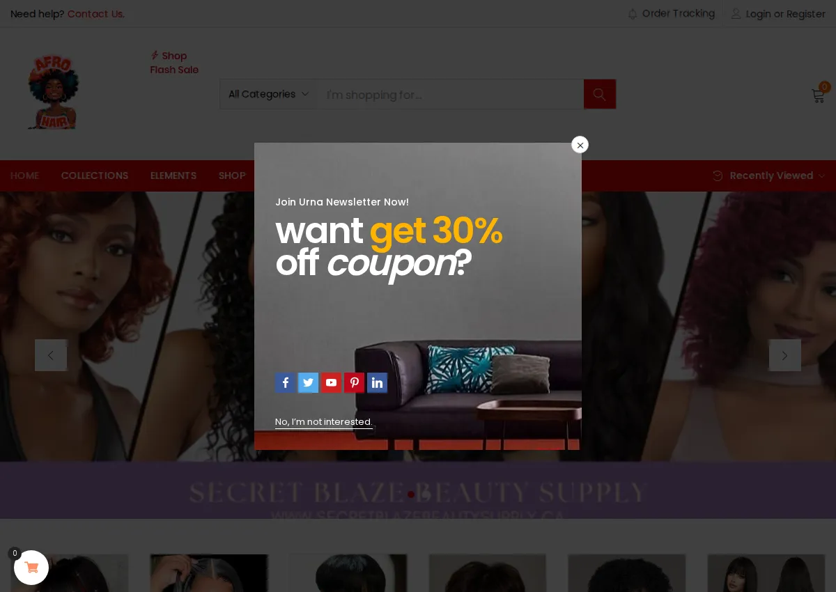 Store homepage