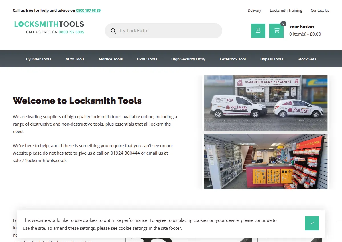 Store homepage